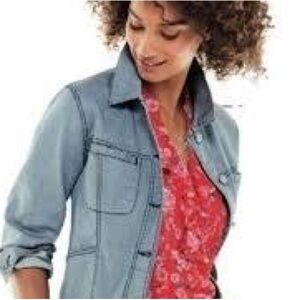 CAbi Women's Blue Jean Striped Jacket